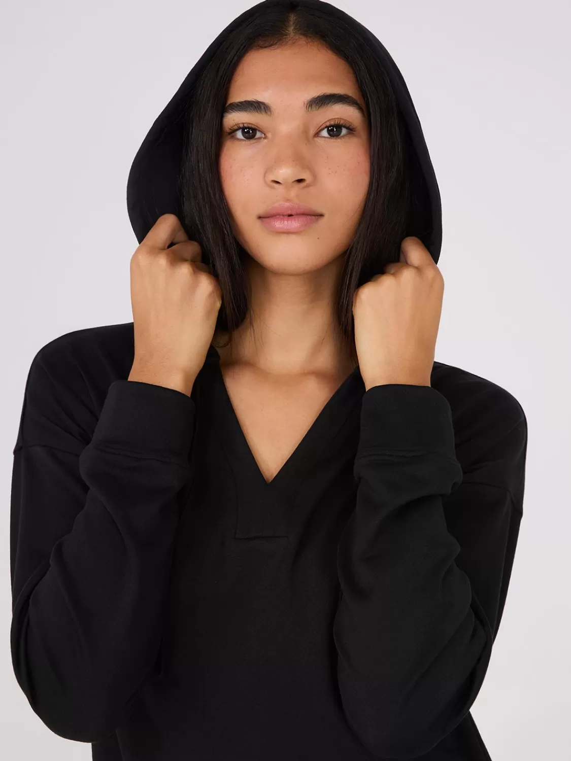 Suzy Shier Lounge & Pjs | Long Sleeve*Adjustable Side Hoodie