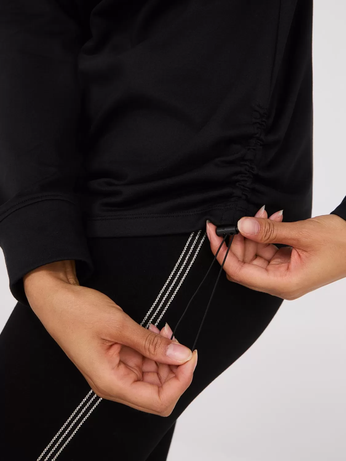 Suzy Shier Lounge & Pjs | Long Sleeve*Adjustable Side Hoodie