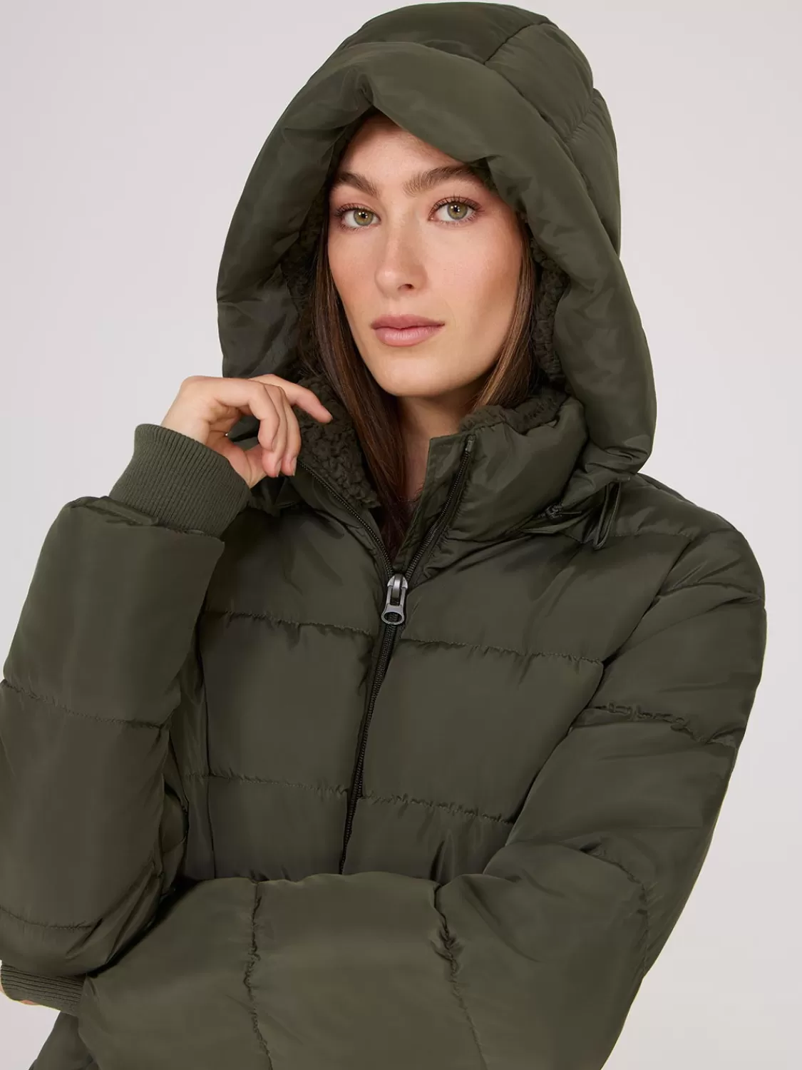 Suzy Shier Puffers & Jackets | Puffers & Jackets*Drawstring Waist Puffer Jacket