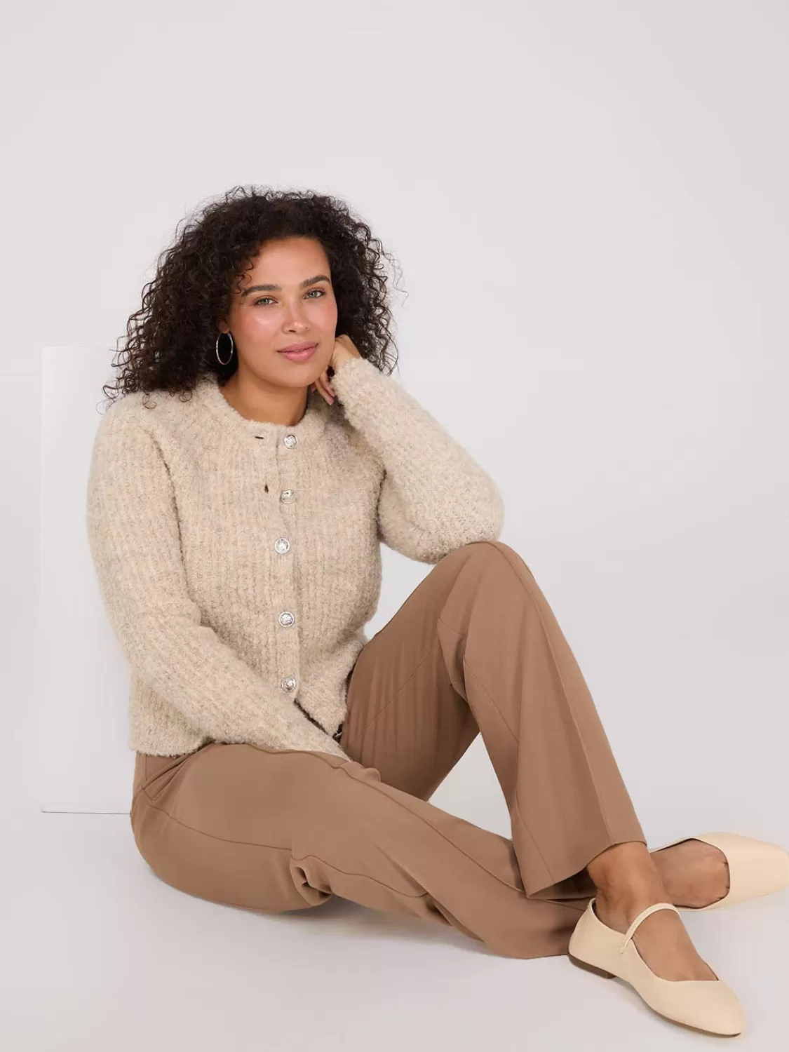 Suzy Shier Long Sleeve | Sweaters & Cardigans*Faux Wool Raglan Cardigan