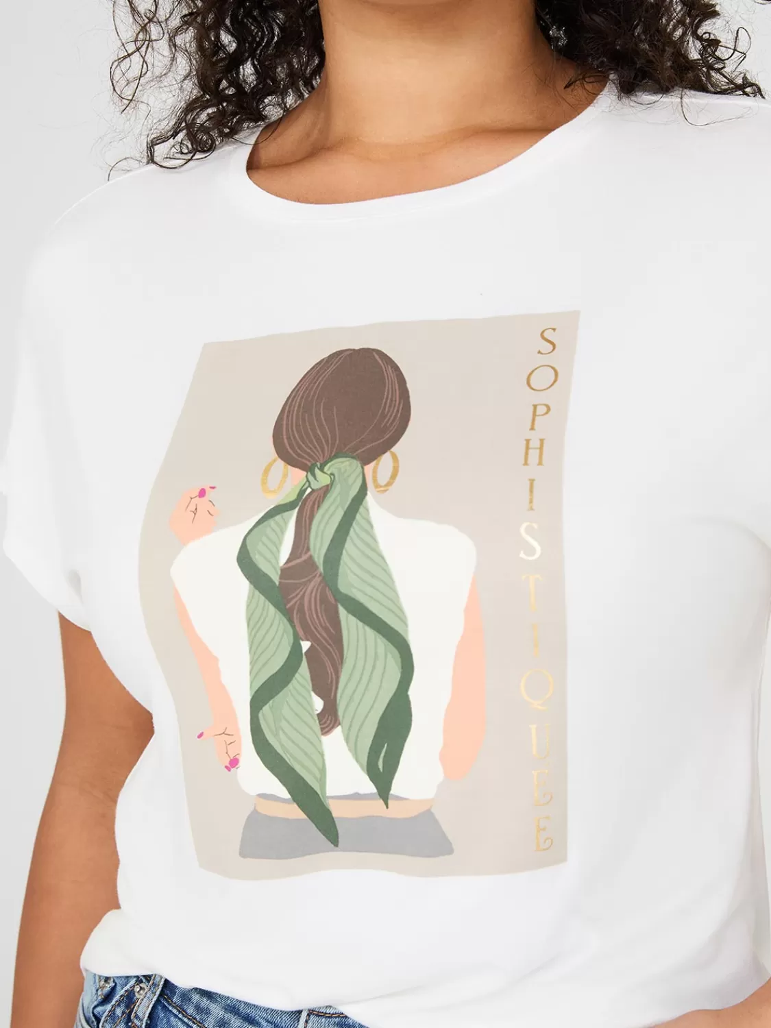 Suzy Shier Short Sleeve | Tank Tops & T-Shirts*Foil "Sophistiquee" Graphic T-Shirt