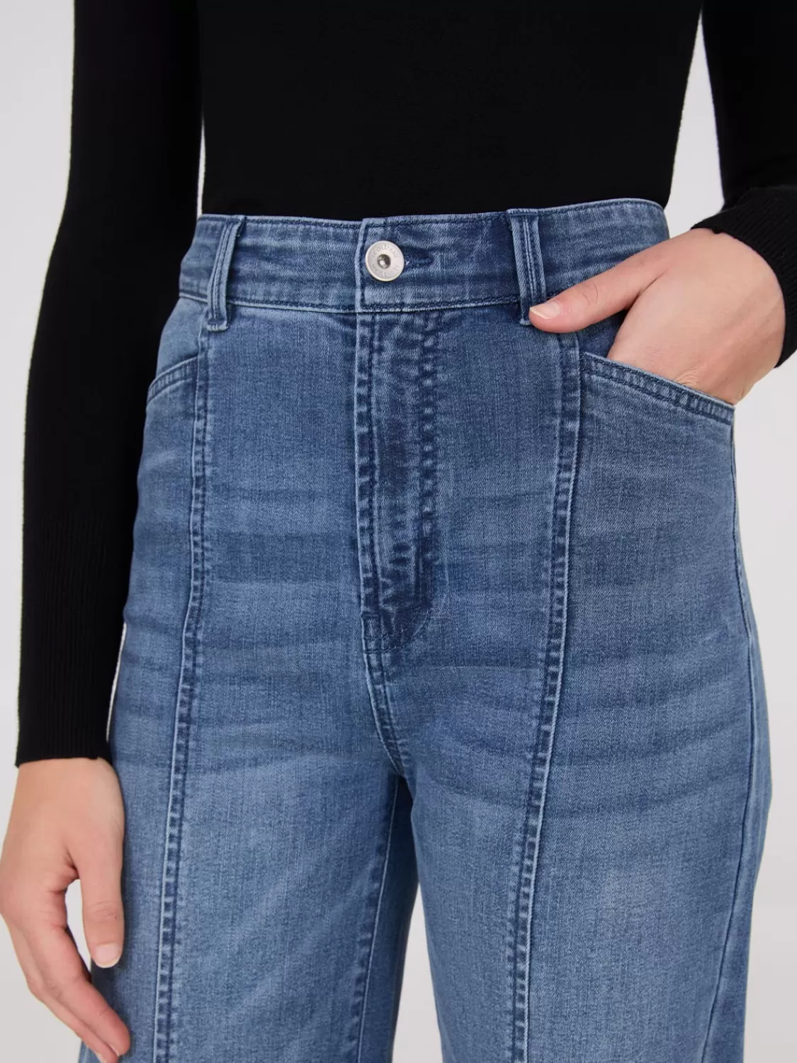 Suzy Shier Jeans | Pants*Front Seam Wide-Leg Jeans