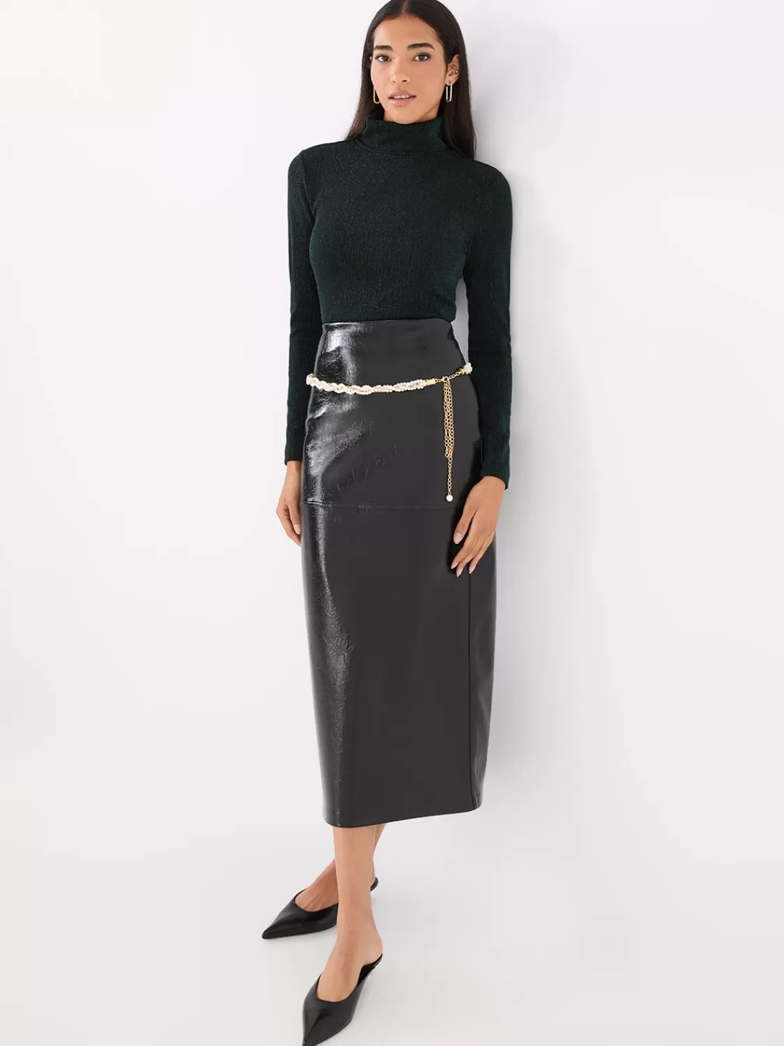 Suzy Shier Long Sleeve | Fashion Tops*Glitter Turtleneck Top