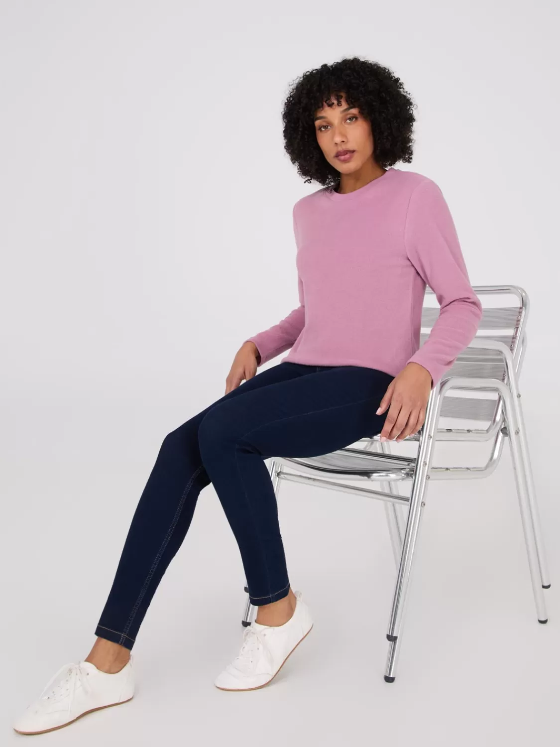 Suzy Shier Lounge & Pjs | Long Sleeve*Polar Fleece Long Sleeve Top