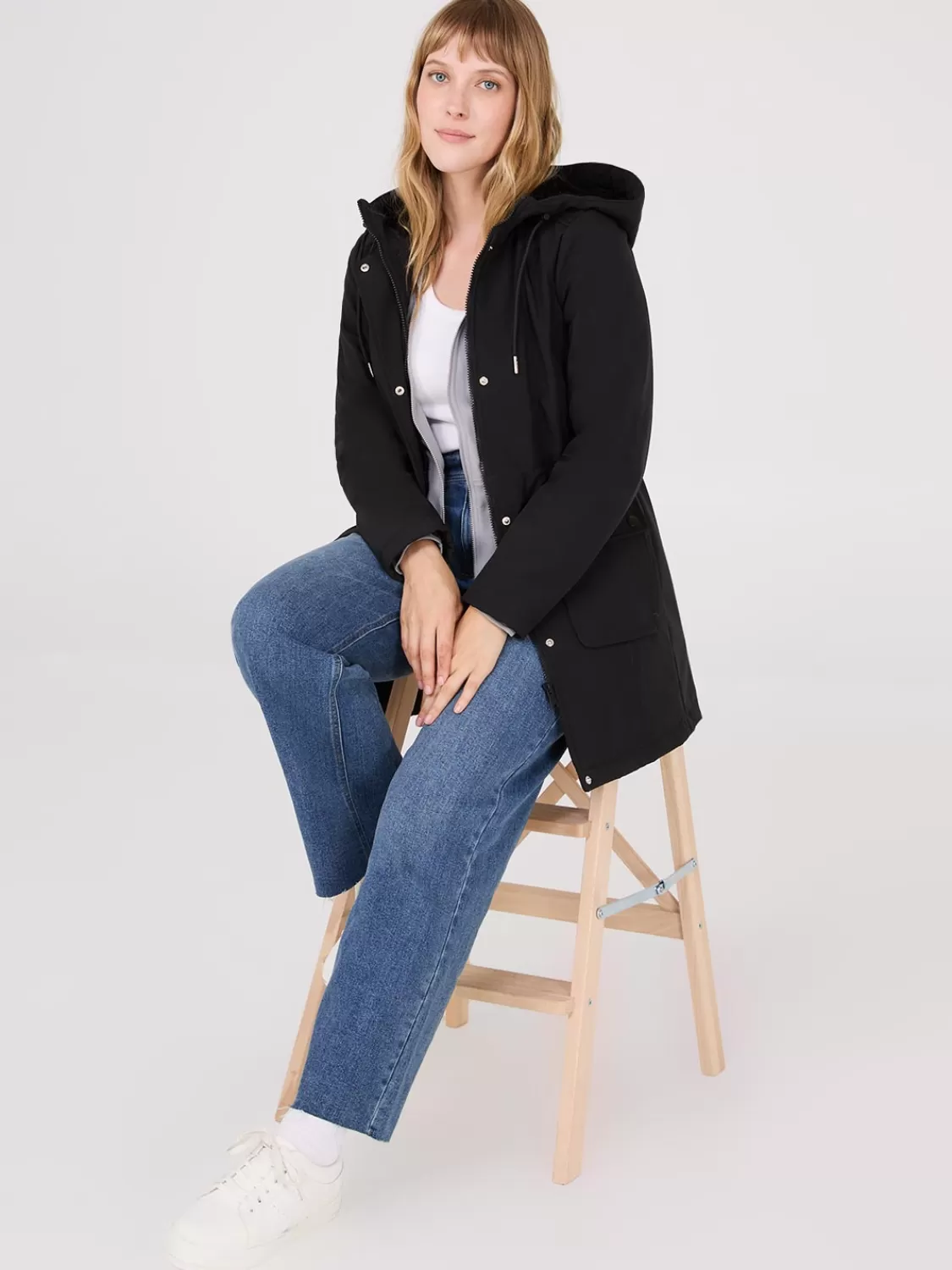 Suzy Shier Puffers & Jackets | Puffers & Jackets*Softshell Hooded Jacket