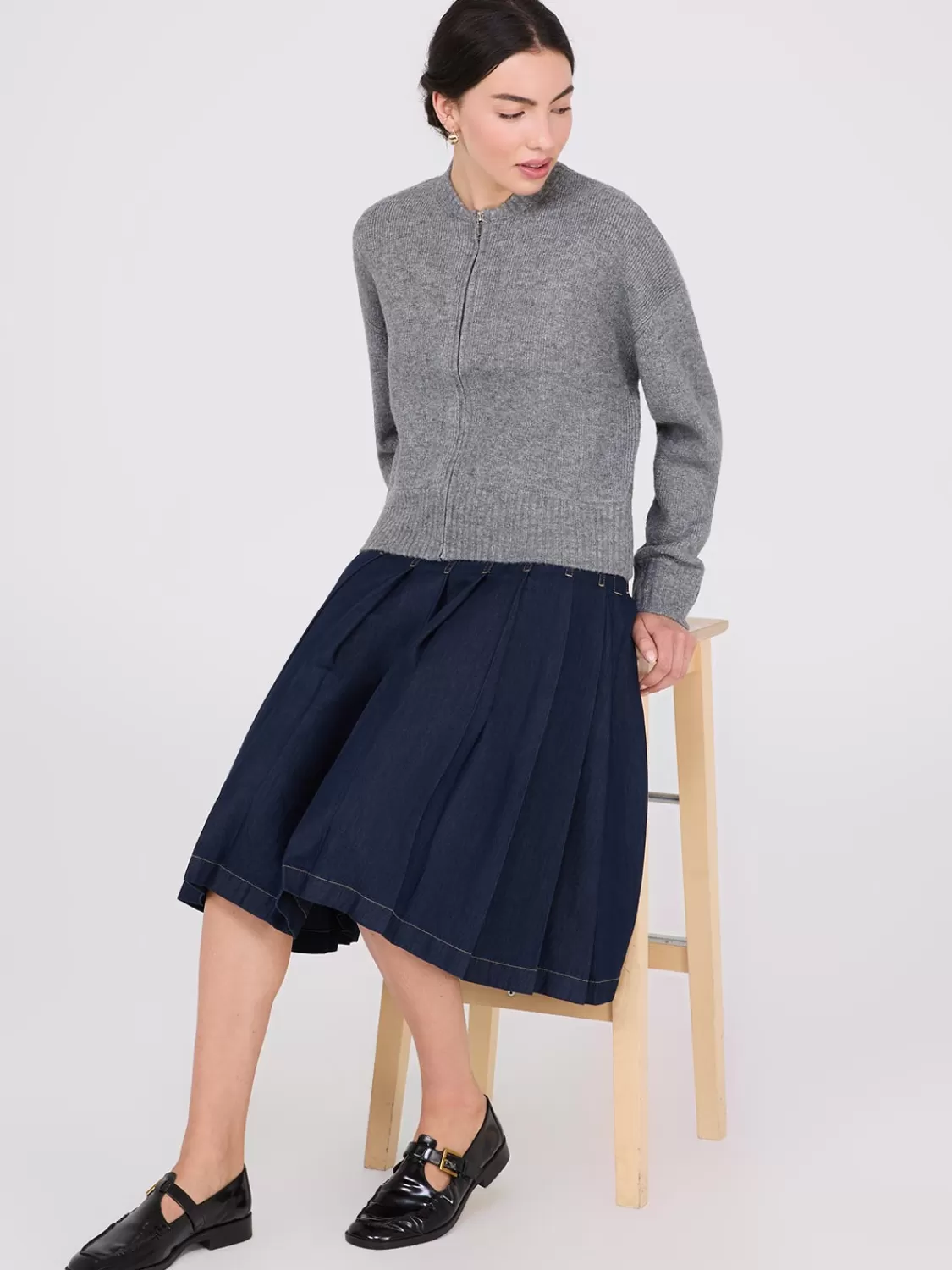 Suzy Shier Long Sleeve | Sweaters & Cardigans*Zip-Front Cardigan